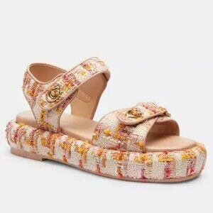NWOT COACH Peyton Tweed Platform Sandals Women's Size 7.5 ..